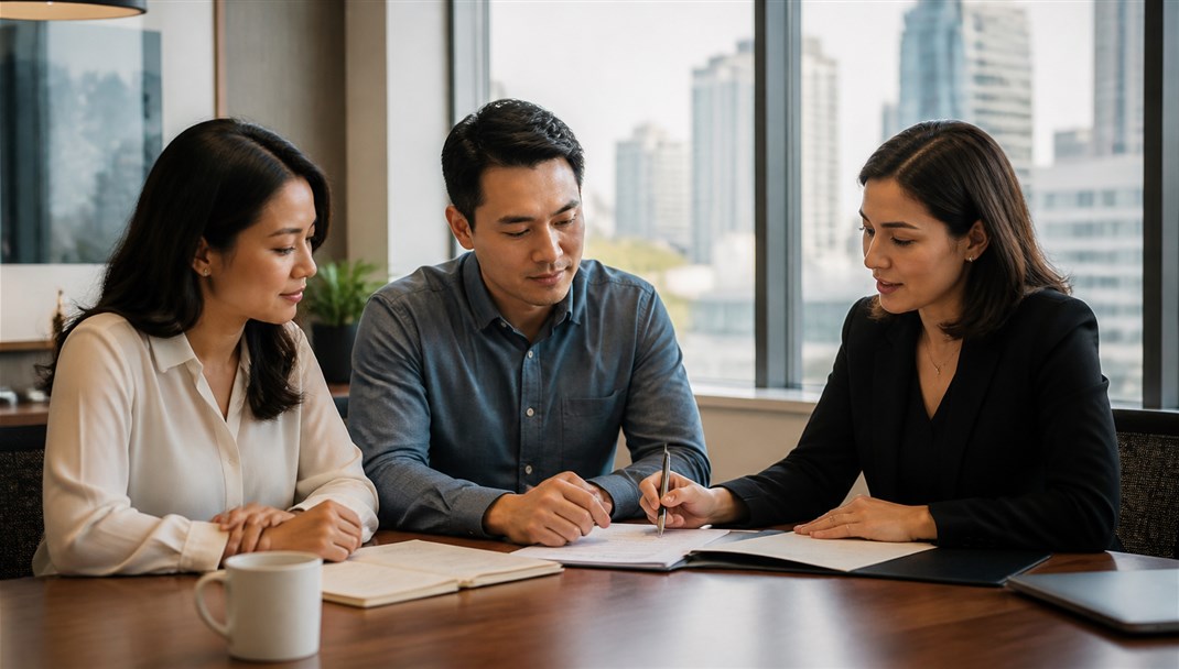 Couple seeking family law guidance